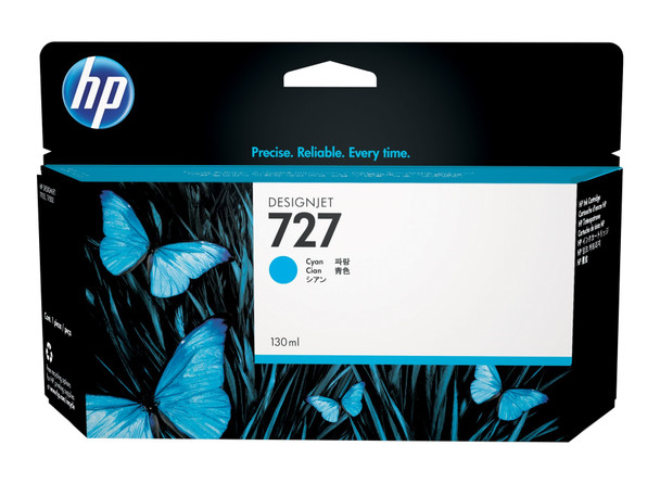 HP 727 130ml Cyan Ink Cartridge (B3P19A)