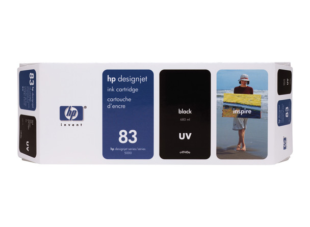 HP No. 83 UV Black Ink Cartridge (C4940A)