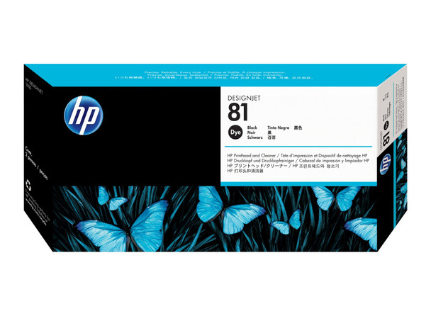 HP 81 Black Dye Printhead & Cleaner (C4950A)