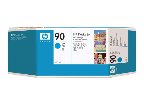 HP 90 400ml Cyan Ink Cartridge (C5061A)
