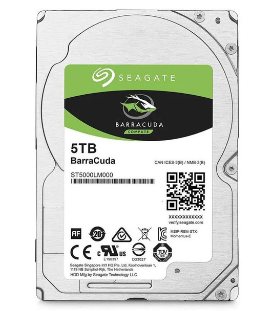 Seagate BarraCuda 2.5" 5TB SATA HDD 5400RPM, 2yr Wty