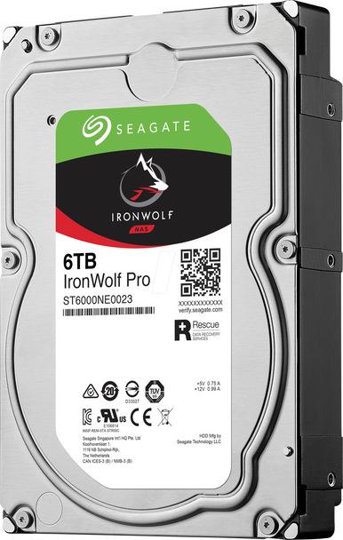 Seagate 6TB IronWolf Pro Enterprise NAS HDD 3.5" Internal HDD, 5yr Wty