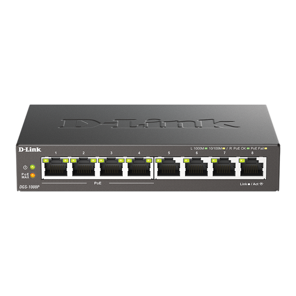 8-PORT 10/100/1000MBPS UNMANAGED SWITCH
