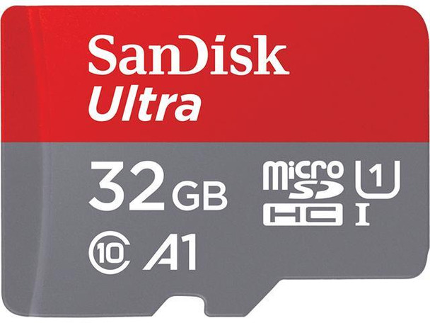 SanDisk Ultra microSDHC, SQUAR 32GB, U1, C10, A1, UHS-1, 98MB/s R, 4x6, SD adaptor, 10Y