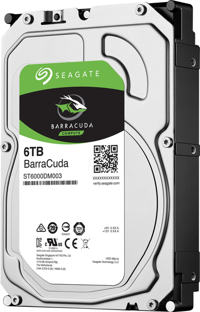 Seagate BarraCuda 6TB, 256MB Cache SATA 6.0Gb/s 3.5" Internal HDD