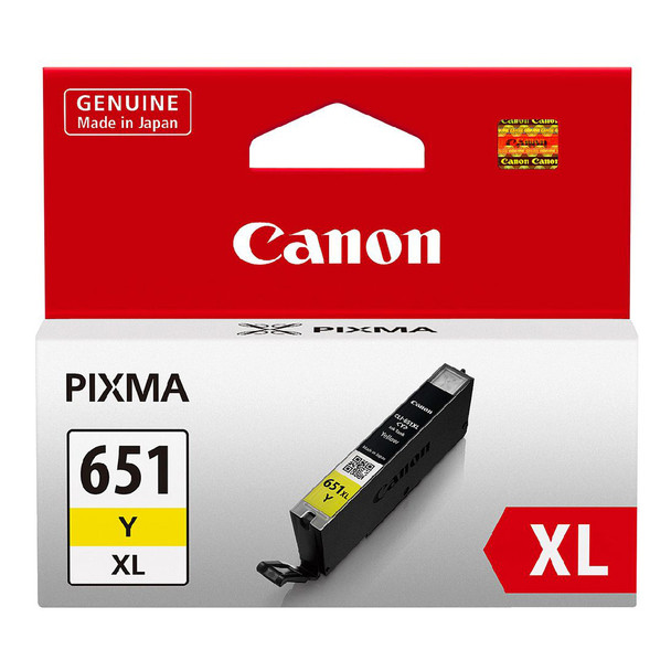 Canon CLI-651XLY Yellow Ink Tank High Yield Genuine for IP7260/MG5460/MG6360/MX726