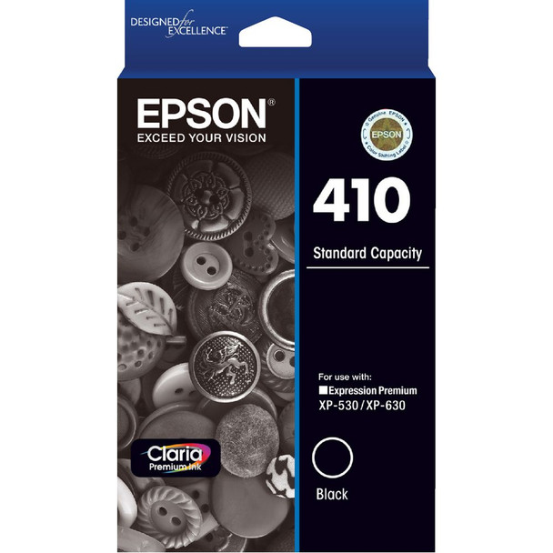 EPSON 410 STD CAPACITY CLARIA PREMIUM BLK INK CART XP-530 XP-630