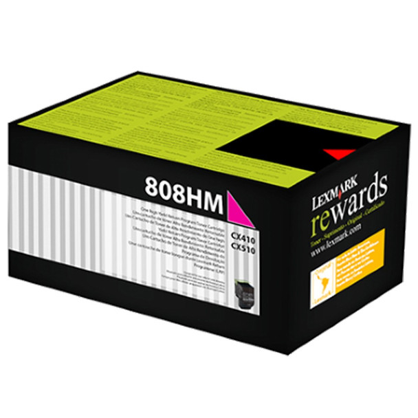 Lexmark 808HME Magenta High Yield CORPORATE Toner Cartridge, 3K,  CX410/CX510