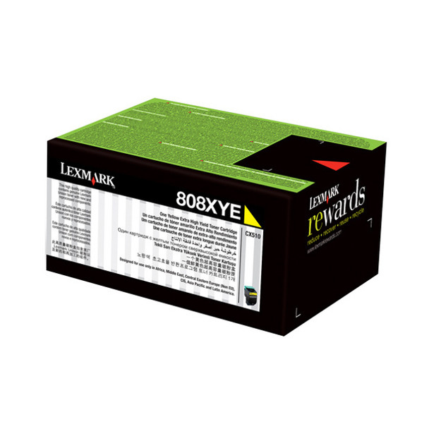 Lexmark 808XYE Yellow Extra High Yield CORPORATE Toner Cartridge, 4K,   CX510