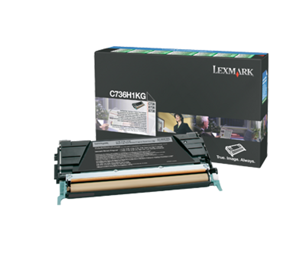 Lexmark C736H1KG Black Toner Cartridge 10K for C736 (C736H1KG)