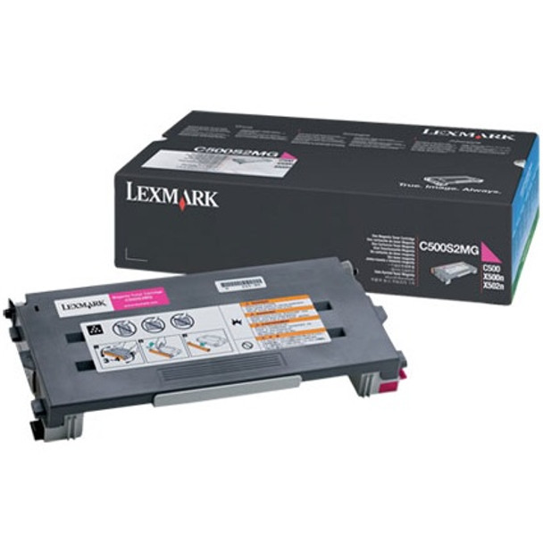 Lexmark C500S2MG Magenta Toner Yield 1,500 Pages for C500, X500, X502N