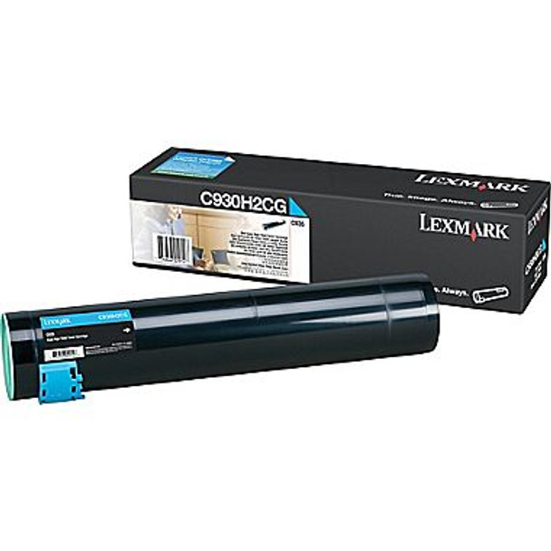 Lexmark C930H2CG Cyan Toner Yield 24,000 Pages for C935