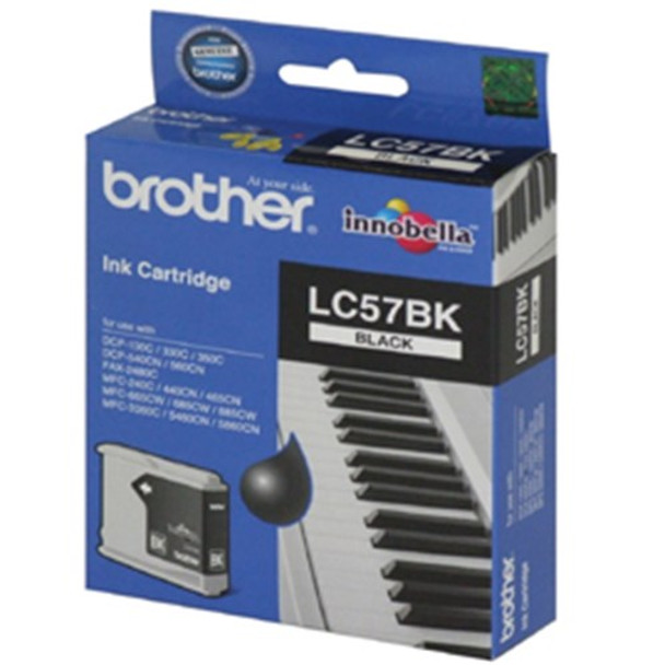 BROTHER LC57 BLACK INK 500 PAGE YIELD FOR 2480, 560, 5460 & 5860