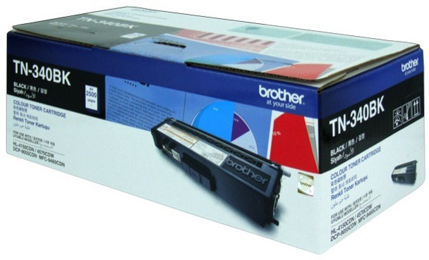 Brother TN340BK Toner Cartridge Black - 2,500 Pages