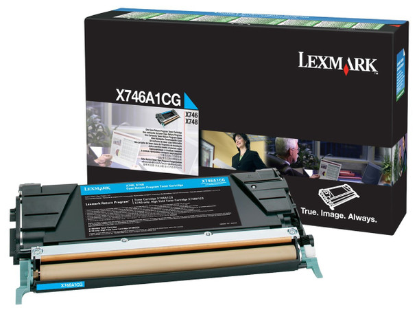 Lexmark X746A1CG Cyan Toner 7K RETURN PROGRAM for X746, X748