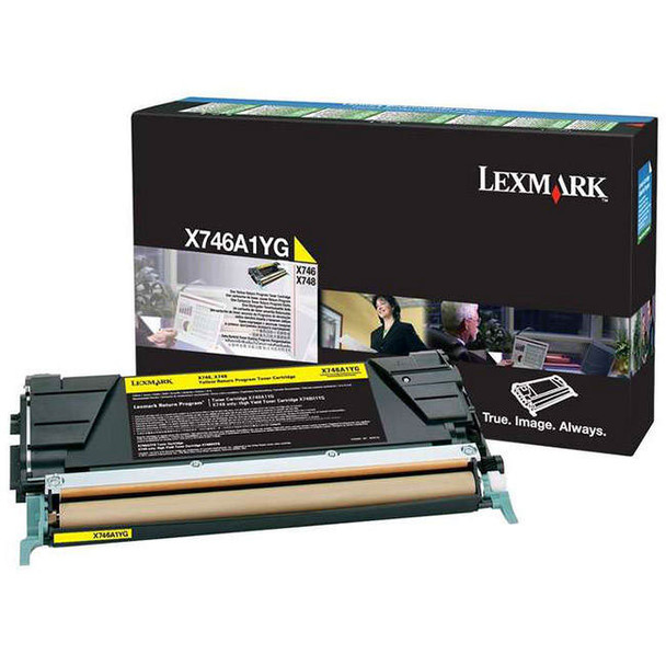 Lexmark X746A1YG Yellow 7K Toner RETURN PROGRAM for X746, X748