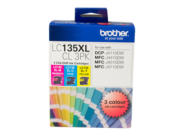 LC-135XL COLOUR VALUE PACK 1XCYAN 1X MAGENTA 1X YELLOW