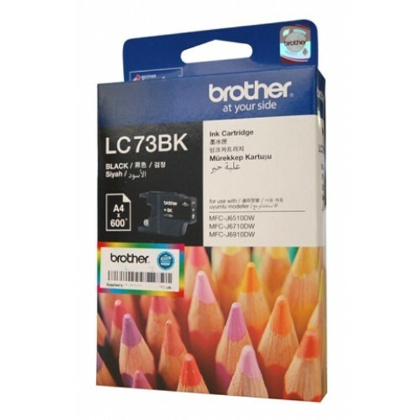 BROTHER LC73 BLACK INK 600 PAGE YIELD FOR J6510, J6710 & J6910