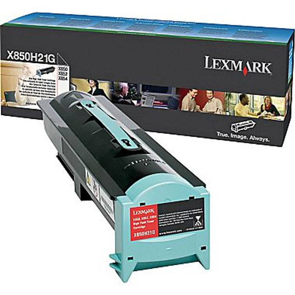 Lexmark X850H21G Black Prebate Toner Yield 30,000 Pages for X85XE, X850, X852, X854