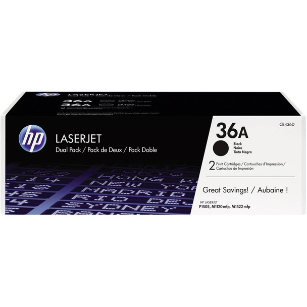 HP CB436AD Laserjet P1505 Black Cartridge (2 Pack)