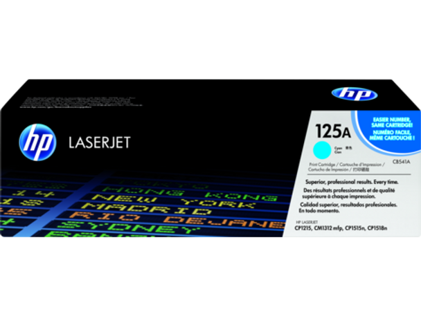 HP Colour LaserJet CP1215/1515 Cyan Toner Cartridge (CB541A)