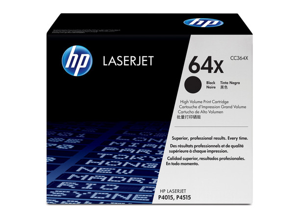 HP 64X High Yield Black LaserJet Toner Cartridge (CC364X)