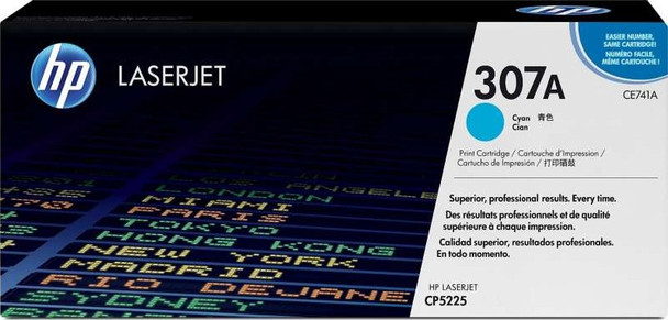 HP 307A Cyan LaserJet Toner Cartridge (CE741A)