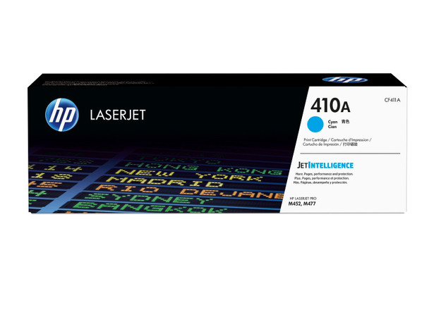 HP 410A (CF411A) Standard Yield Cyan Toner Cartridge for LaserJet M452/M377/M477