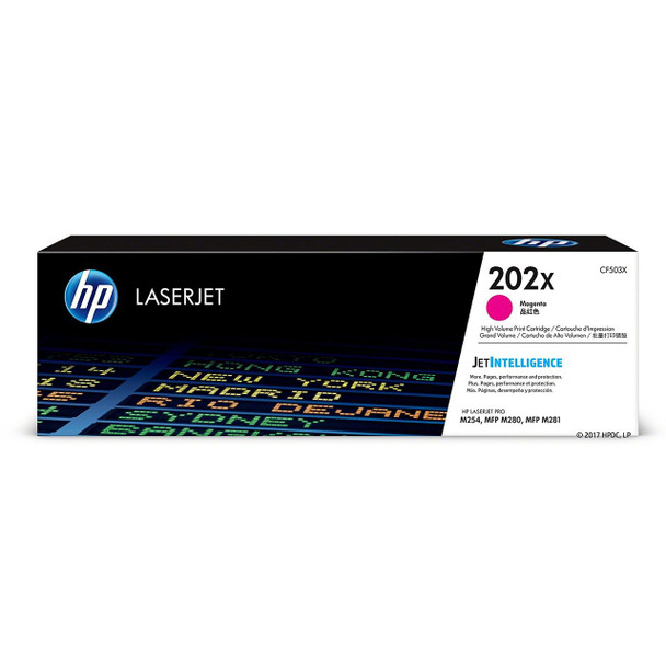 HP 202X (CF503X) High Yield Magenta Toner Cartridge for LaserJet M254/M280/M281