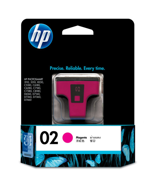 HP 02 Magenta Ink Cartridge 370 Page Yield for PSC 8250, 3210 & 3310