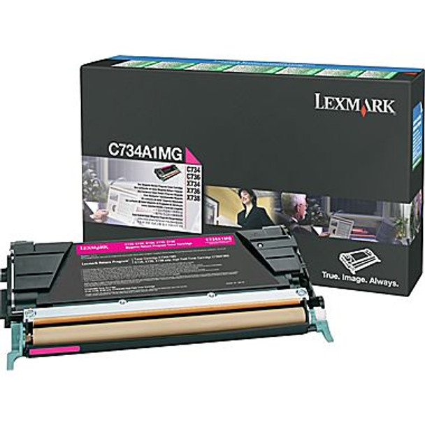 Lexmark C734A1MG Magenta Toner Cartridge 6K for C734, C736, X734, X736, X738 (C734A1MG)