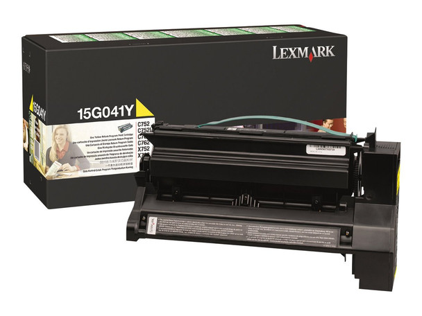 Lexmark 15G041Y Yellow Prebate Toner Cartridge