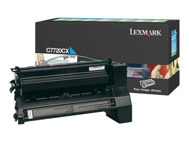 Lexmark C7720CX Cyan Prebate Toner Yield 15,000 Pages for C772