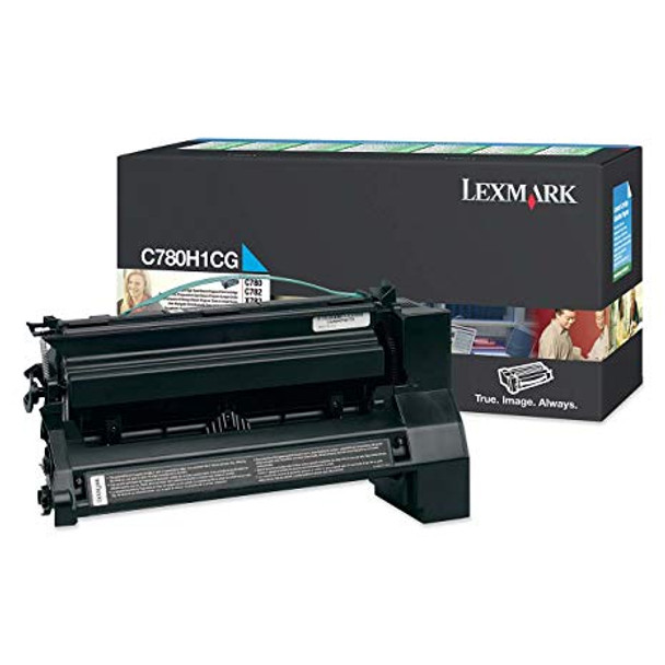 Lexmark C780H1CG Cyan PrebateToner Yield 10,000 Pages for C780