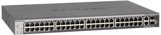 NETGEAR S3300-52X-PoE+ - ProSAFE 48-port PoE+ Gigabit Stackable Smart Switch, 4x10G ports (2x RJ45 & 2x SFP+)