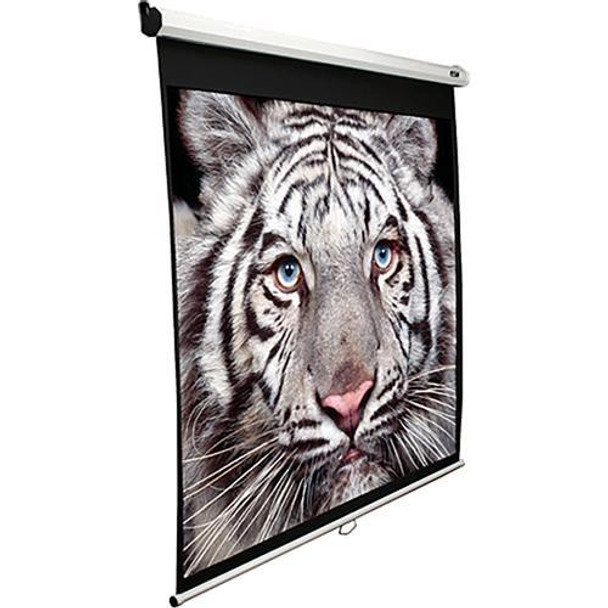 EliteScreens 71" 1:1 PULL DOWN SCREEN MANUAL, WALL / CEILING MOUNT WHITE CASING