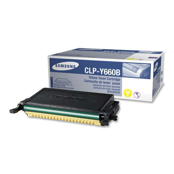 Samsung CLP-Y660B Yellow Toner for CLP-610, 660N, 660ND, CLX-6210FX, CLX6240 - 5K