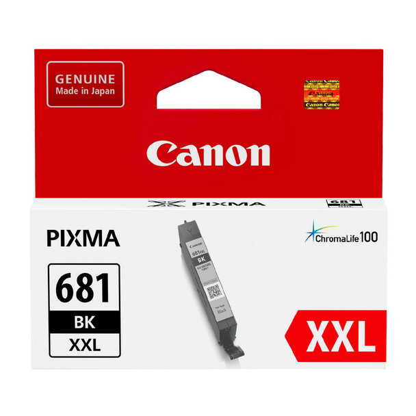 Canon CLI-681XXLBK Black Ink Tank Extra High Yield Genuine for TR7560/TR8560/TS6160/TS9160