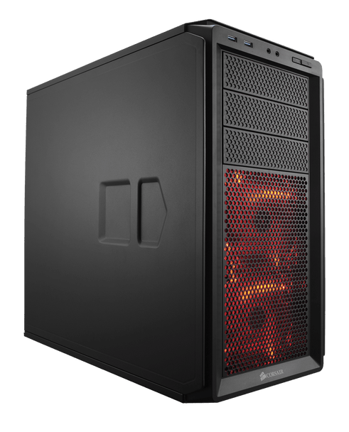 Corsair Graphite Series 230T Black with Red LED, Solid Side Panel