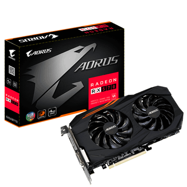 AORUS Radeon RX570 4G GDDR5, 1 x HDMI, 3 x DP, 1 x DVI-D, ATX