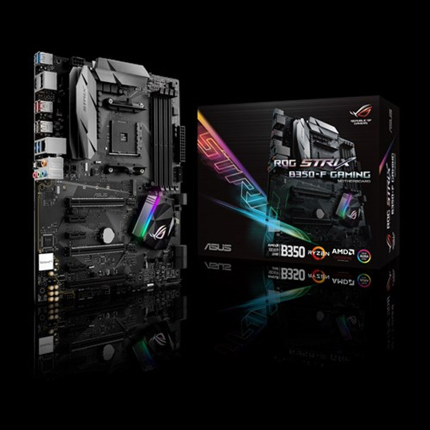 ASUS ROG STRIX B350-F GAMING AMD AM4 B350 ATX gaming motherboard with Aura Sync RGB LED, DDR4 3200MHz, M.2, SATA 6Gbps and USB 3.1