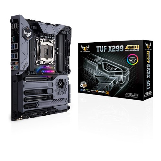 ASUS TUF-X299-MARK-1, Intel LGA 2066 ATX motherboard with Thermal Armor, DDR4 4133MHz (OC), dual M.2, Intel VROC support, Intel Optane memory ready, dual Intel Gigabit LAN