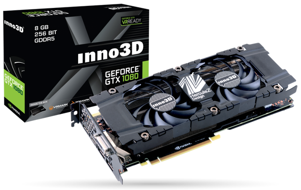 INNO3D GeForce GTX 1080 Twin X2, 8GB, GDDR5X, DVI, 3xDP, HDMI