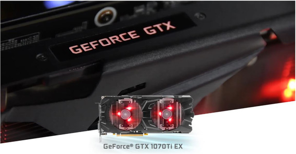 GALAX GeForce GTX 1070 Ti EX 8GB, 256-bit, GDDR5, PCI-E 3.0, DP1.4/HDMI 2.0b/DVI-D