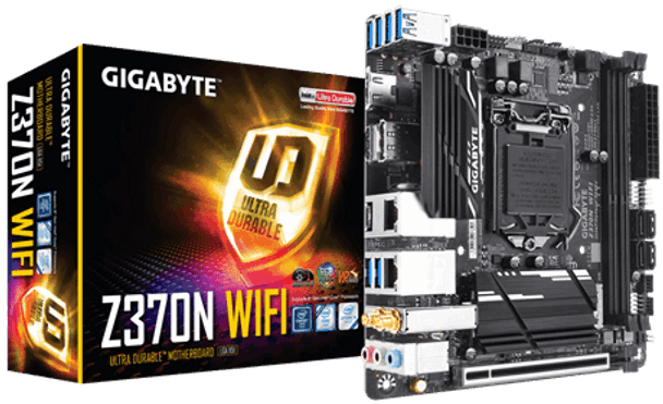 Gigabyte Z370N WiFi - Ultra Durable Motherboard with HDMI 2.0a 21:9 / HDR, PCIe bifurcation support, Intel USB 3.1 Gen1 with USB Type-C, Dual Intel GbE LAN with 25KV protection, 2x2 11ac Wireless, Dual M.2, RGB Fusion, Smart Fan 5 