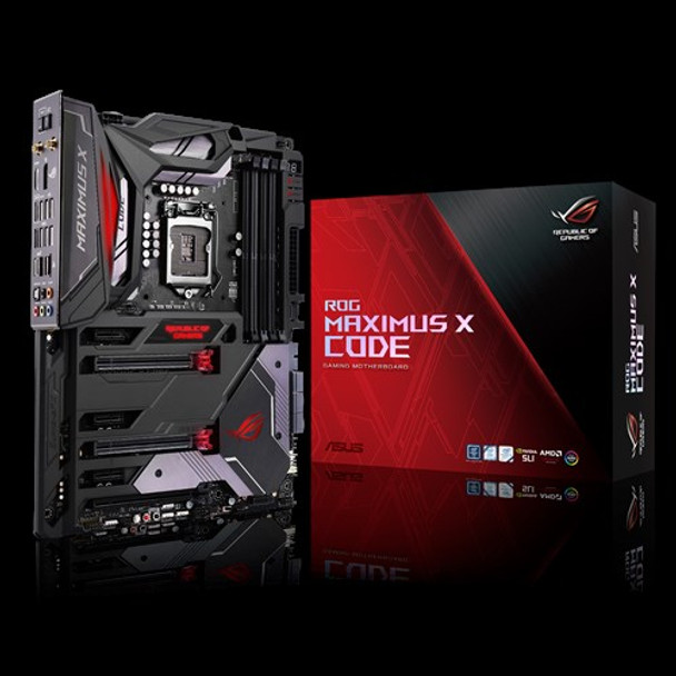 ASUS ROG Maximus X Code Intel Z370 ATX gaming motherboard with Aura Sync RGB LEDs, 802.11ac Wi-Fi, DDR4 4133MHz, dual M.2 and USB 3.1 Gen 2