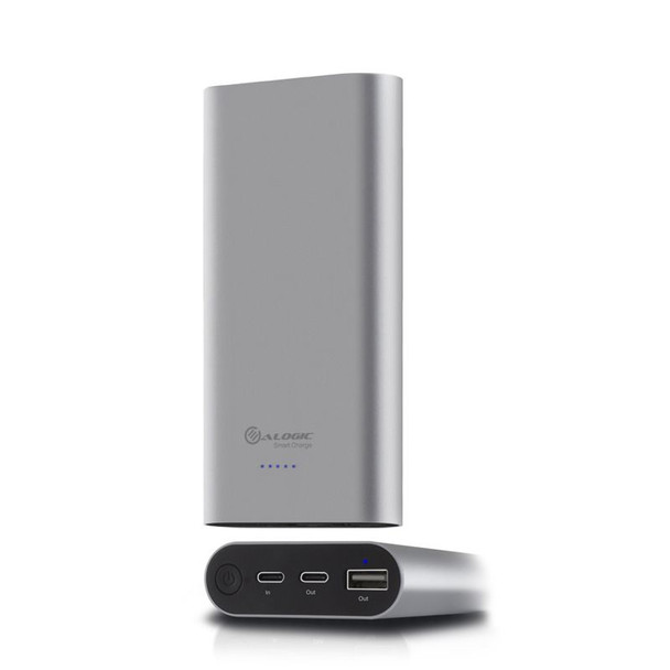 ALOGIC USB-C 15600mAh Portable Power Bank with Dual Output - 2.4A & 3A - Space Grey - Prime Series - Space grey