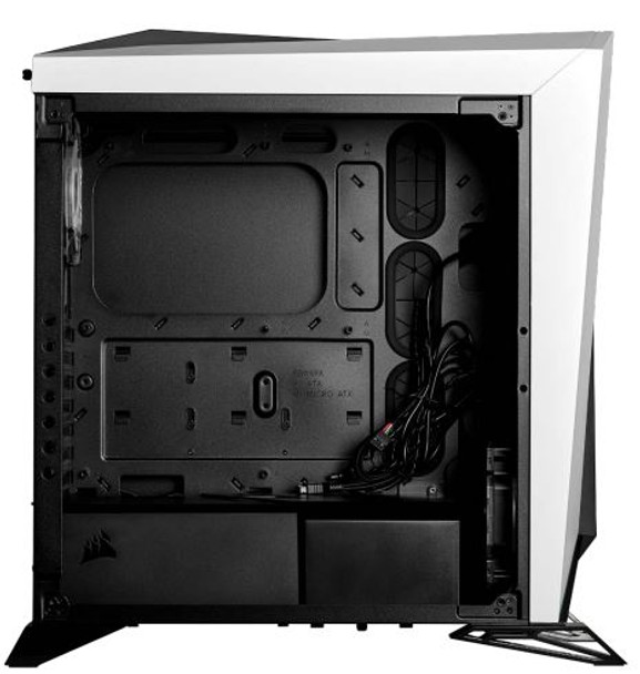 CORSAIR Carbide Series SPEC-OMEGA RGB Mid-Tower Tempered Glass Gaming Case, White and Black