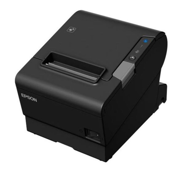 Epson TM-T88VI-581 Thermal Receipt Printer Built-in Ethernet USB, Bluetooth, With PSU, no data or power cables, Black colour