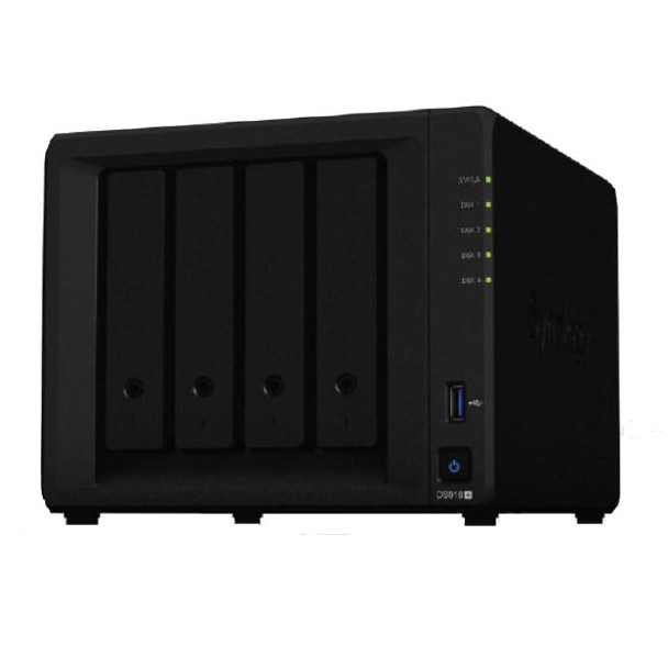 Synology DiskStation DS918+ 4-Bay 3.5&quot; Diskless 2xGbE NAS (SMB) - 4GB RAM - 3 year Wty - Winner of Australian PC Awards - Best SOHO NAS